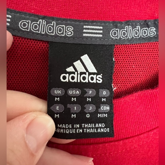 VTG Adidas Long Sleeve T Shirt Mens XL Three Stripe Sleeve Spell Out - Picture 2 of 4